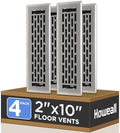 Howeall 2x10 Inches 4 Pack Heavy Duty Walkable Floor Register by Howeall