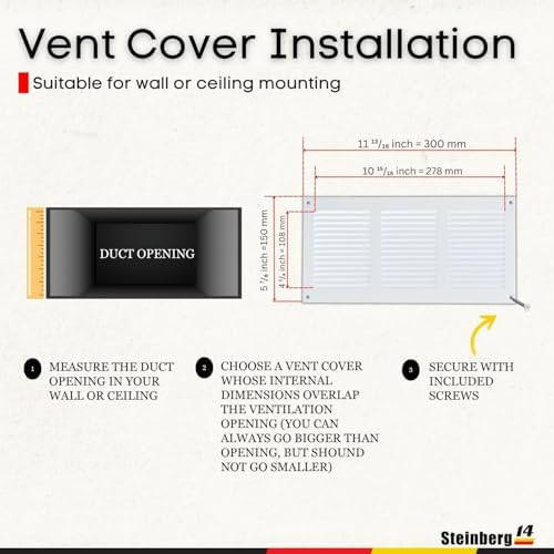 Steinberg14 White Vent Cover 10x4 - Image 5