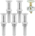 Bathroom Sink Drain, 5 Pack Drain Stopper Without Overflow, Small Cap Pop Up by Rackickyer