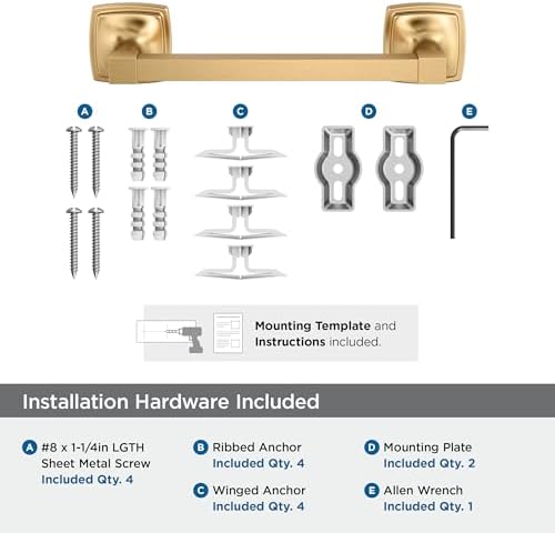 Amerock Stature 8" Champagne Bronze Towel Bar - Image 4