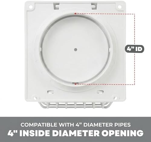 Deflecto 4-Inch Wide Mouth Dryer Vent Hood - Image 2