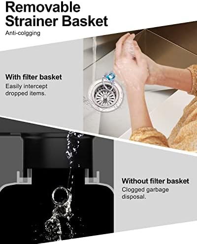BOTEMY Extended Garbage Disposal Flange Basket Strainer Stopper, Deep 304 - Image 4