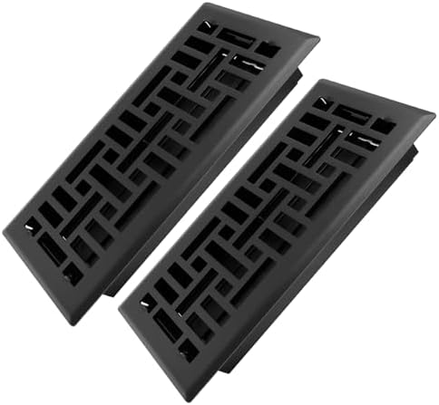 Howeall 4x10 Inches 2 Pack Heavy Duty Walkable Floor Register Easy Adjust Air by Howeall