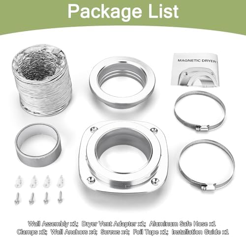 LATING Magnetic Dryer Vent Connector Kit, 180 Degree Straight Magnetic Dryer - Image 6