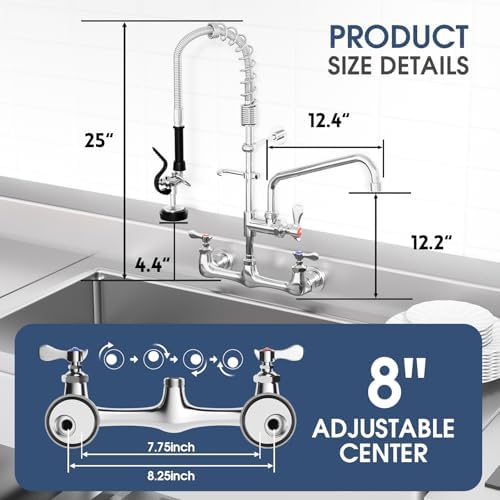 Commercial Wall Mount Kitchen Faucet - Image 2