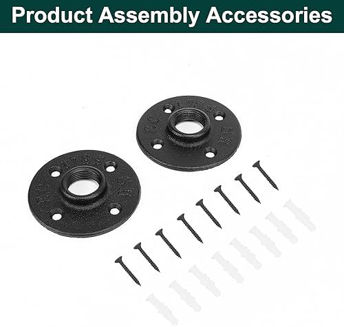 Industrial Pipe Floor Flange, Heavy Duty Malleable Iron Pipe Fittings, Wall - Image 6