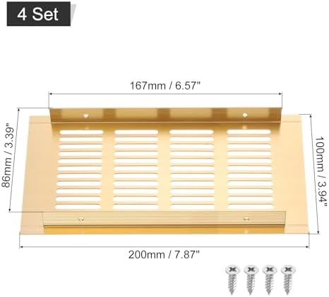 uxcell Air Vents Cover, Rectangle Louvered Ventilation Grille - Image 2
