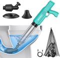 Electric Toilet Plunger, Heavy-Duty Clog Remover, Mint Green by AMPFORCE