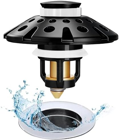 AzWzz Bathroom Sink Drain Strainer, 3 in 1 Pop Up Bathroom Sink Stopper by AzWzzTubDrainStopper