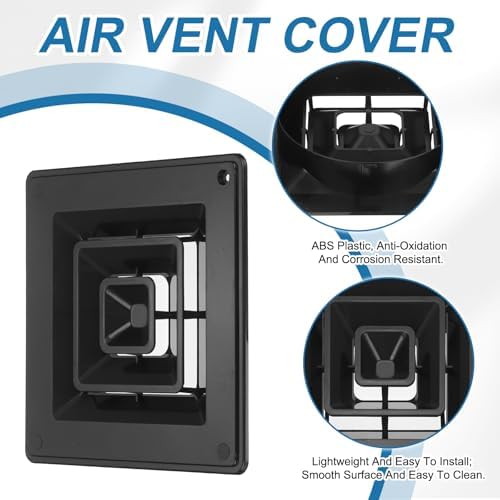 PATIKIL 8 x 8 Inch Square Vent Cover, Plastic Return Air Grille Ceiling Air - Image 4