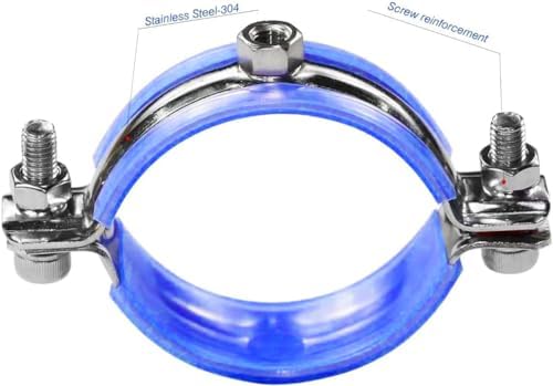 2PCS 304 Stainless Steel Wall Ceiling Mount Pipe Supports, Split Ring Hanger - Image 6
