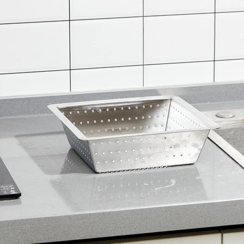 Tuanse 4 Pcs 10 x 10 x 3'' Stainless Steel Commercial Floor Drain Strainer - Image 7