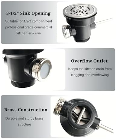 3-1/2 Inch Commercial Sink Drain - Image 3