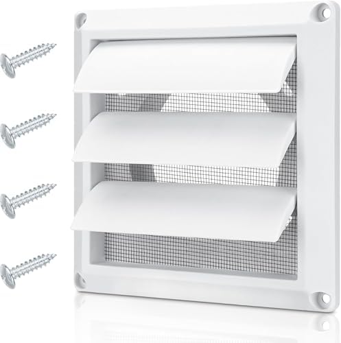 4 Inch Outdoor Dryer Vent Cover Louvered by Funmit