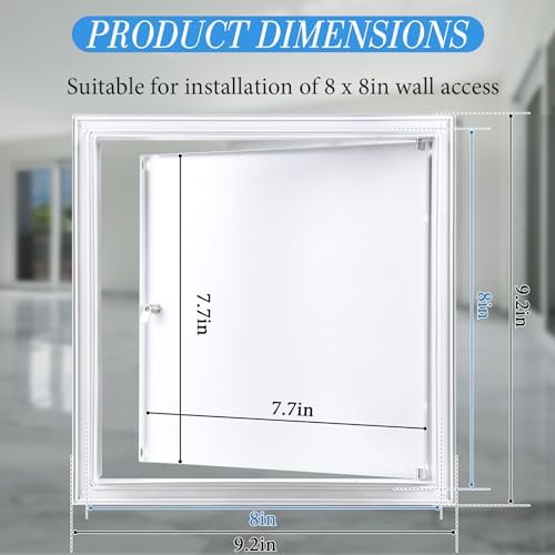 Gisafai Aluminum Access Panel for Drywall, 8 x 8 Inch - Image 6