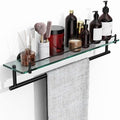 Towel Rack with Tempered Glass Shelf by HOMELIFE