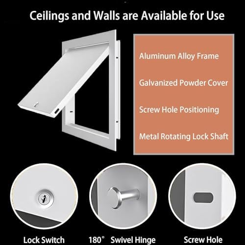Steel Access Panel Door, Lockable Reinforced Metal Construction - Image 4