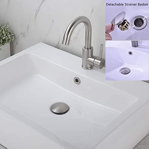 Rockgoya Bathroom Sink Drain, Drain Stopper Bathroom Sink Without Overflow - Image 6