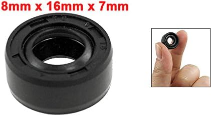 uxcell Metric Rotary Shaft Oil Seal 8x16x7mm TC Double Lips Rubber - Image 2