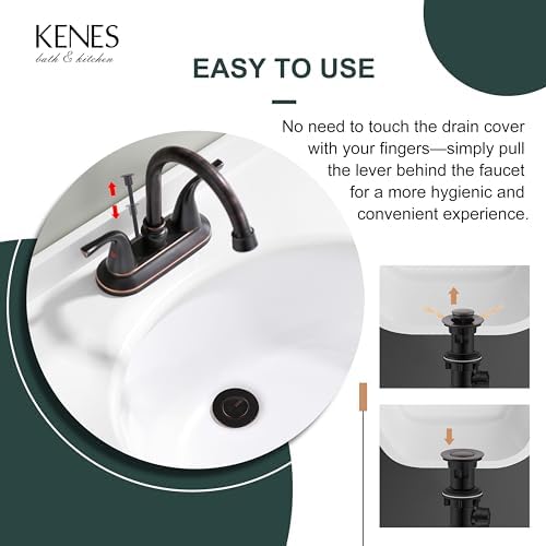 KENES Oil Rubbed Bronze Bathroom Sink Drain Assembly - Image 4