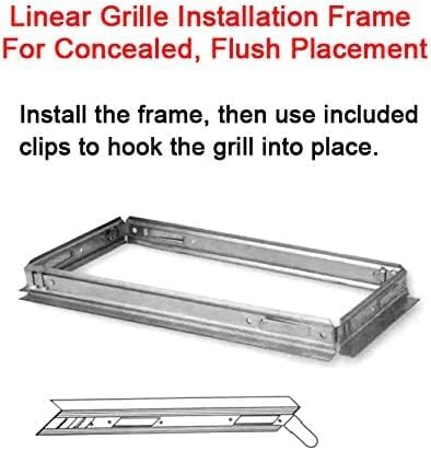 HVAC Premium 48"W X 4"H Linear Aluminum Clip-On Bar Return Air Grille - Image 5