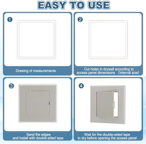 PATIKIL Access Panel for Drywall 14x10 Inch, 1 Set ABS Plastic Wall Hole Cover - Image 4
