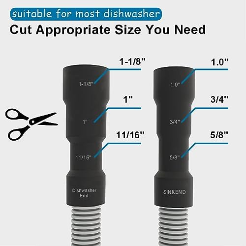 TTFLEX 12 FT Dishwasher Drain Hose, Flexible Dishwasher Discharge Hose - Image 2