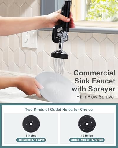 ALEASHA 21" Commercial Sink Faucet Wall Mount - Image 4