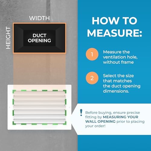 Rustproof 12 x 8 Inch Aluminum Vent Cover – Quiet Return Air Grille - Image 2