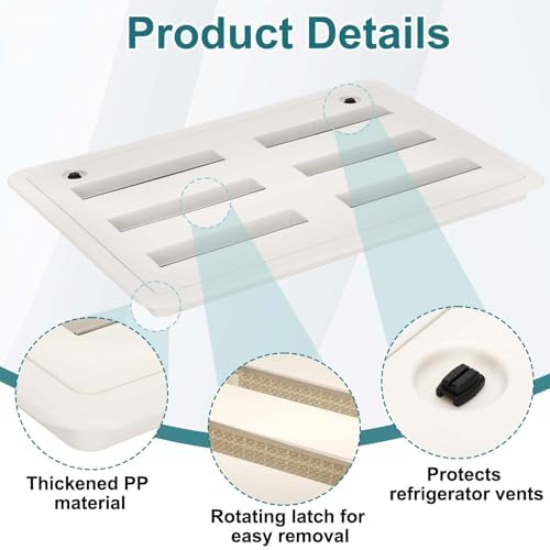 23-1/8"W x 15" H RV Refrigerator Vent Cover, RV Refrigerator Side Vent Cover - Image 3