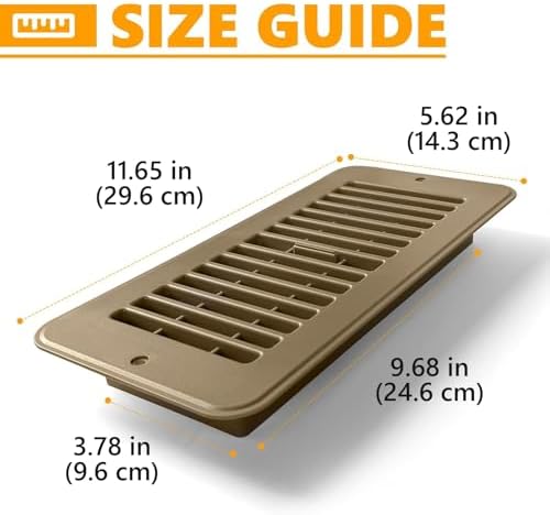 5 Pack Floor Vent Covers, Floor Register 4x10, Adjustable Plastic Vent Covers - Image 2