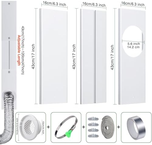 Dryer Vent Window Kit for 4" Dryer Vent Hose, Universal Window Dryer Vent Kit - Image 3