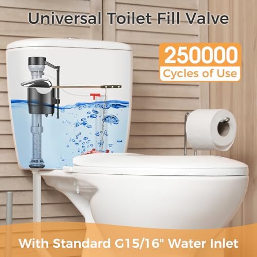 Universal Toilet Repair Kit for Inside Tank – Includes Adjustable Fill Valve & - Image 2