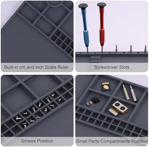 Premium Heat Resistant 932°F 22"x 14.2" Magnetic Silicone Soldering Mat - Image 3