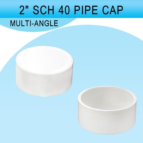 Asterbacks 2 inch PVC Socket Cap Schedule 40 White Pipe Fittings Connectors - Image 6
