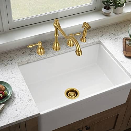 Akicon Kitchen Sink Brass Gold Finish Garbage Disposal Flange Stopper, One Size - Image 3