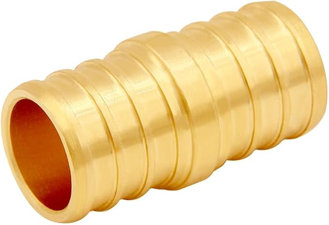 Uenede Brass 1/2 Inch PEX Coupling Crimp Pipe Tube Fitting Kit - Image 8
