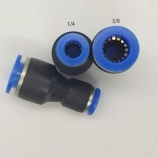 zjxed 1/4" OD x 3/8" OD Pneumatic quick Connector Push to Connect fittings - Image 2
