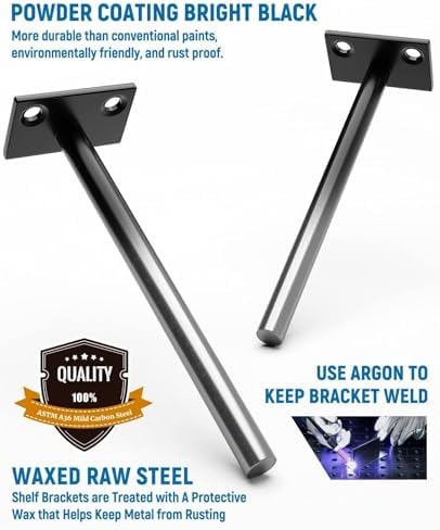 32-Pack 10 inch Floating Shelf Brackets, Hidden Shelf Bracket - Image 4