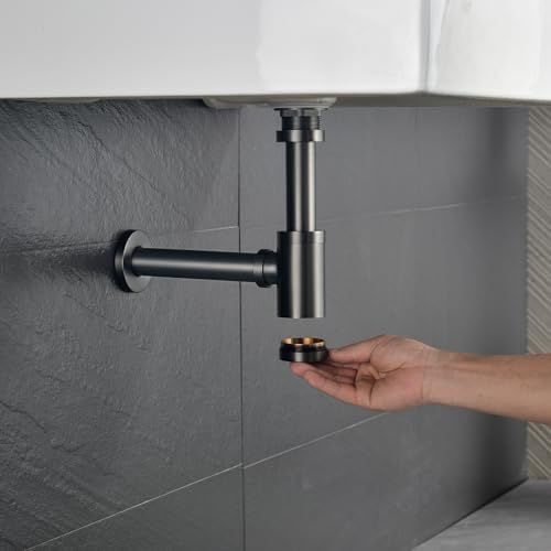 Brass P Trap Bathroom Sink: 1-1/4 Bottle P-Trap - Image 5
