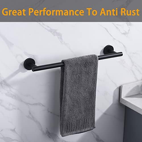Matte Black SUS304 Stainless Steel Bath Towel Bar Single Bars Towel Rack Rod - Image 4