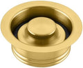 Luxier GD02-G Kitchen Sink Garbage Disposal Flange and Stopper in Brushed Gold by Luxier