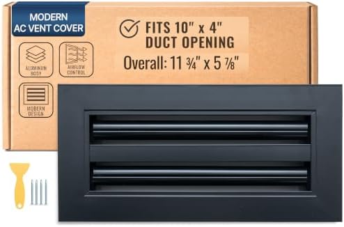 Fits 10x4 Duct Opening, Modern AC Vent Cover, Linear Slot Diffuser by Handua