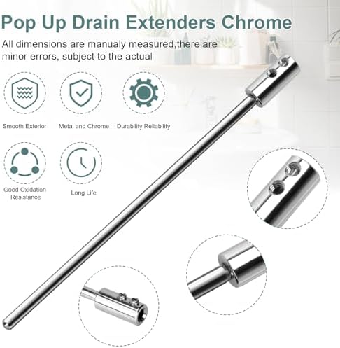 Extension Rod Converter for Bathroom Pop Up Drain Rod, 6.64 Inch Extenders - Image 5