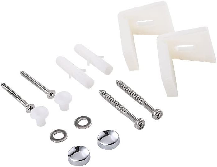 2 Set Toilet Pan Floor Mount Fixing Bolts Screws Non-Wobbly L Angled Bracket - Image 5
