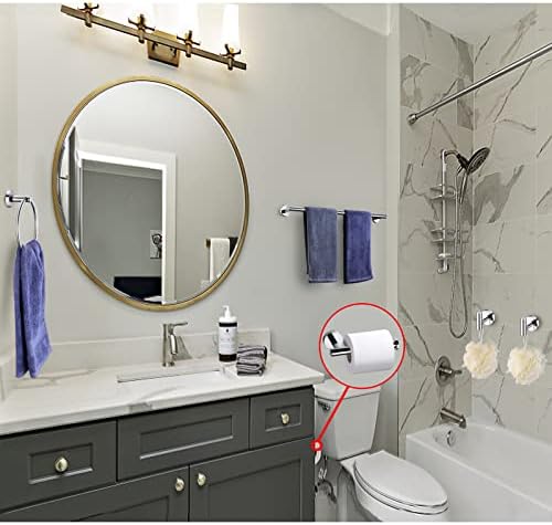 5 Pieces Polished Chrome Bathroom Hardware Accessories Set, Hand Towel Ring - Image 2