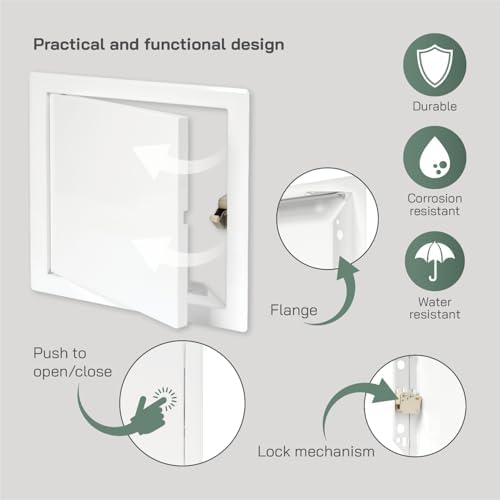 Vent Systems 8'' x 8'' Inch White Metal Access Panel - Image 3