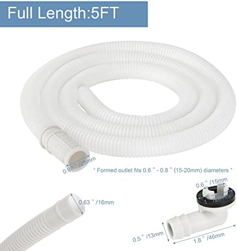 5 ft Portable AC Drain Hose, Air Conditioner Drain Hose - Image 2