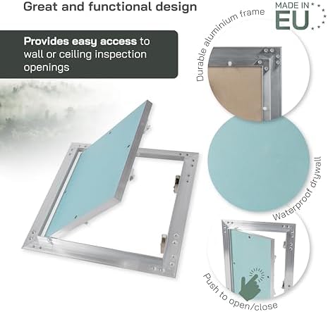 Vent Systems 10" x 10" Inch Aluminum Drywall Access Panel – Recessed Metal - Image 3