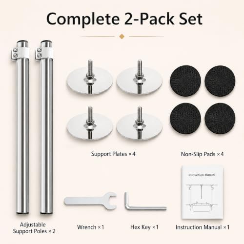 Kingrol 2-Pack Undermount Sink Brackets, 17.7-30.7 in, 330 lb Each - Image 6